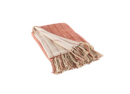 Plaid Alma 160x130cm - katoen & polyestervezel - rood