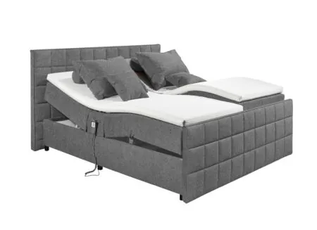 Bedbox Gabun 180x200cm - stof - antraciet elektrisch