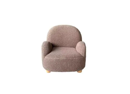 Fauteuil enfant Alps tissu bouclé gris