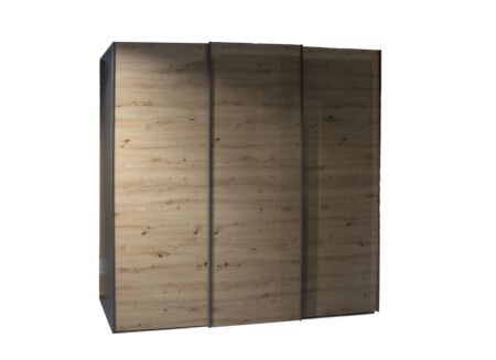 Schuifdeurkast Select 243cm - decor - artisanale eik & grafiet