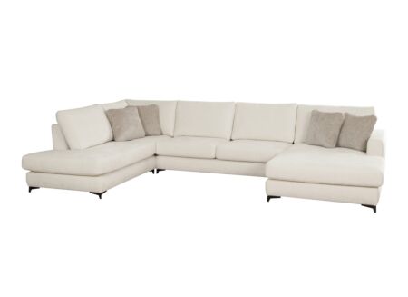 Hoeksalon Izmir 378x230cm - stof - greige