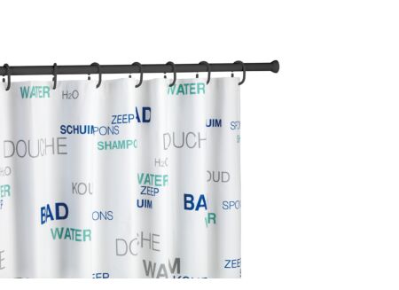 Douchestang 110/185cm zwart