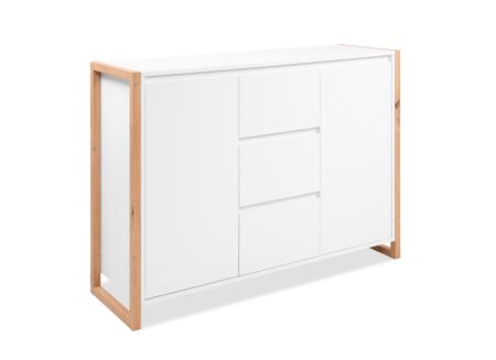 Commode Denver 120x40x88cm - decor - wit & artisanale eik