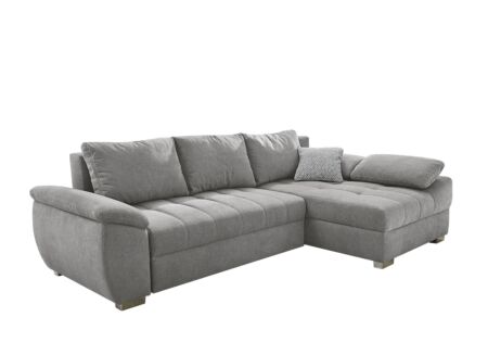 Hoeksalon Alster 268x161cm - stof - grijs met bedfunctie