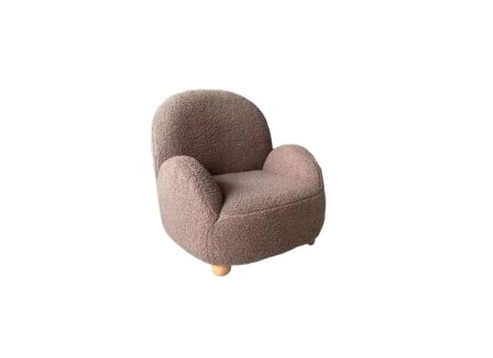 Kinderfauteuil Alps bouclé stof grijs