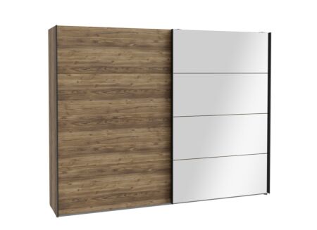 Schuifdeurkast Hayato 270cm - decor - bruin & zwart