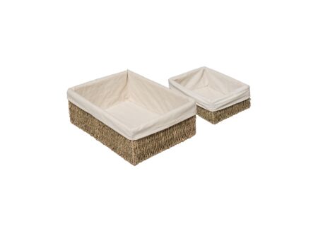 Rieten mand Seagrass 32x23,5x11,5cm