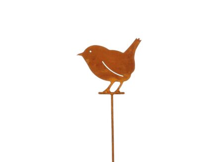 Tuinsteker Vogel H145cm - metaal - roest