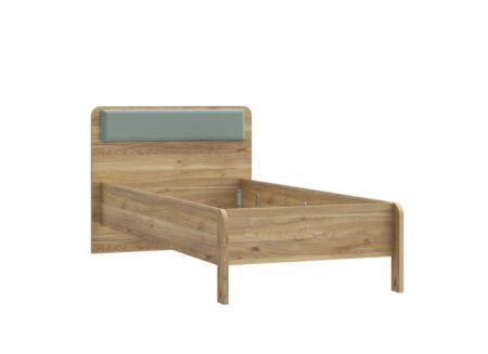 Bed Hoa 90x200cm - decor - mauvella eik/groen