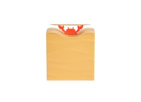 Tandenstokerhouder Sebastian 8,8x7,8x3,5cm - kunststof - rood