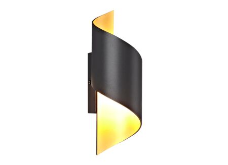 Wandlamp zwart goud 40W G9