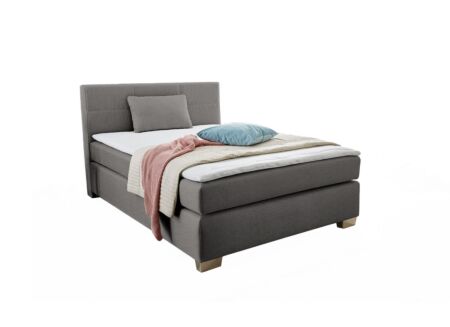 Boxspring Emilia 140x200cm - stof - grijs