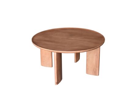 Bijzettafel Spinoza Ø80cm - mango massief - naturel