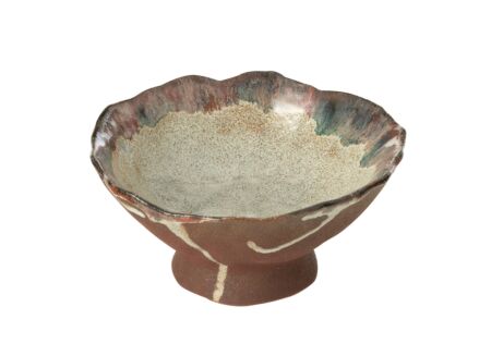 Schaal Naga 17x16,5cm - keramiek - roest
