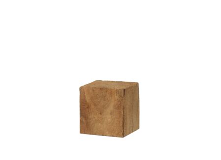 Zuil Kubus 10x10x10cm - eik massief - naturel