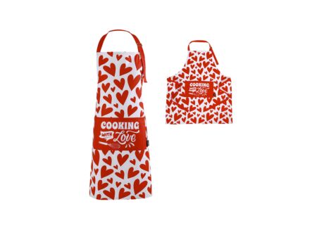 Keukenschort Follow your heart rood
