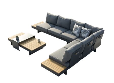 Loungeset Homer aluminium - grijs naturel