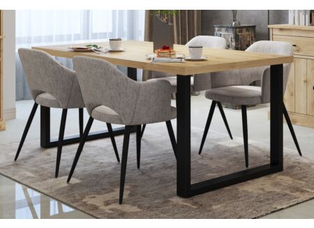 Tafel Valencia 180x98cm - melamine - lichte eik
