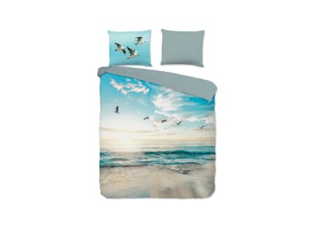 Dekbedovertrek Brisa 200x220cm - katoen - aqua