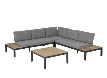 Loungeset Zephyr aluminium antraciet