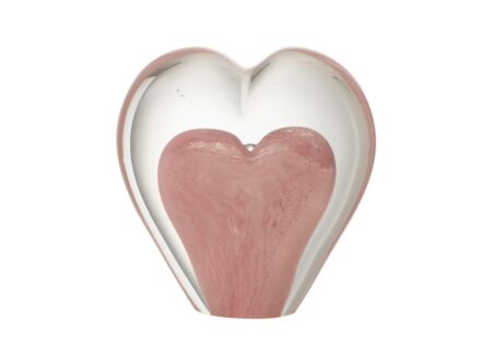 Deco Presse Papier 10cm - glas - roze