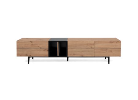 Tv-meubel Nola 195cm - spaanplaat - ambachtelijke eik