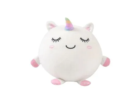 Plus Important - Coussin Squishy Unicorn Ø13cm - tissu - blanc
