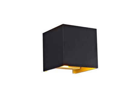 Wandlamp zwart goud 40W G9