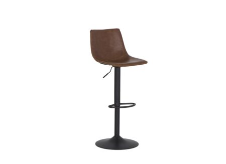 Barstoel Alamo ZH60-82cm - lederlook - cognac