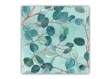 Serviette Eucalyptus 33x33cm groen 20 stuks