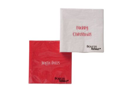 Serviette Kerst Lieder 16,5x16,5cm meerkleurig, 20 stuks