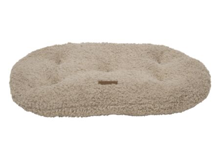 Hondenkussen Curl Plush Ovaal L 90x65x10cm - polyester - beige