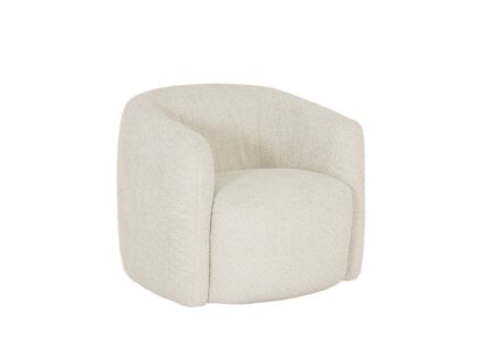 Draaifauteuil Alken 87x87x77cm - bouclé - beige