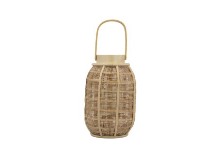 Windlicht Bananenblad H39cm - naturel