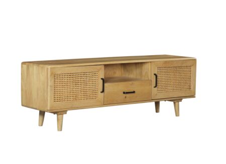 Tv-meubel Portico 150cm - mango massief - naturel