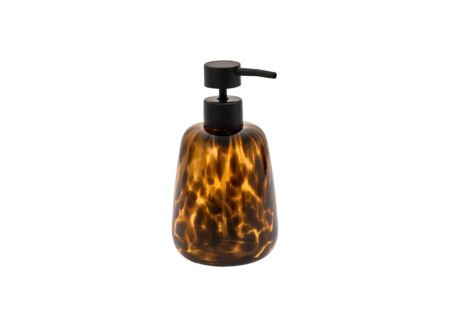 Zeeppompje Dotty Ø8,9x16,5cm - glas - bruin