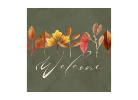 Serviette Welcome Leaves 25x25cm - papier - multicolor - 20 stuks