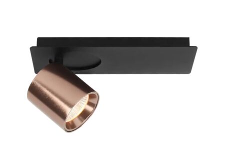 Ledspot met 1 spot 7,5W - brons