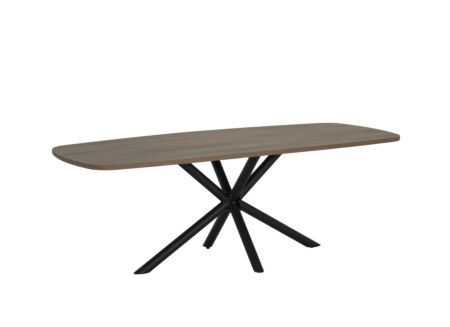 Tafel 200x100cm - melamine - brushed walnut nature