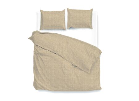 Dekbedovertrek Zohome 200x220cm - katoen - tan brown