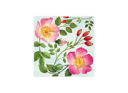 Serviette English Rose 33x33cm - papier - multicolor - 20 stuks