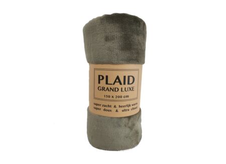 Plaid 130x160cm microvezel gravier