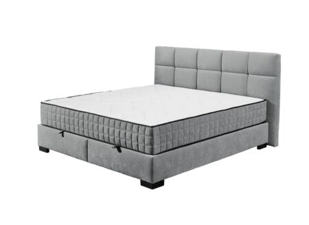 Bedbox Nagol A 180x200cm met opbergruimte stof antraciet