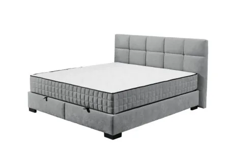 Plus Important - Lit box Nagol A 180x200cm - tissu - anthracite avec rangement