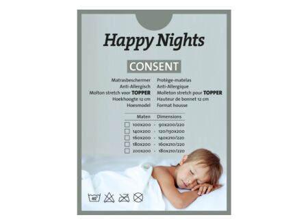 Matrasbeschermer topper Consent 160x200-140x210/220cm