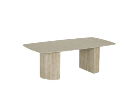 Salontafel 130x70cm - keramiek - beige travertin look