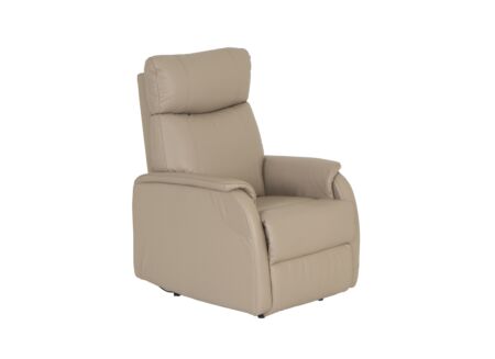 Relaxzetel Wellesley elektrisch leder/lederlook grijs