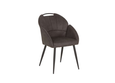 Kuipstoel ST2005  55x60x87,5cm - stof - antraciet