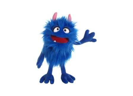 Handpop Monster to go Schmackes H30cm - polyester - blauw