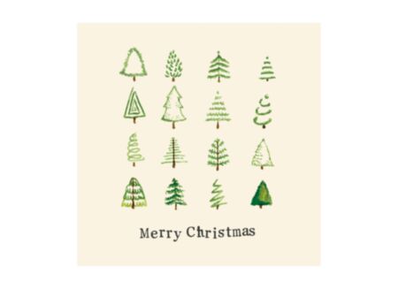 Serviette Caro's Xmas 33x33cm - papier - multicolor - 20 stuks